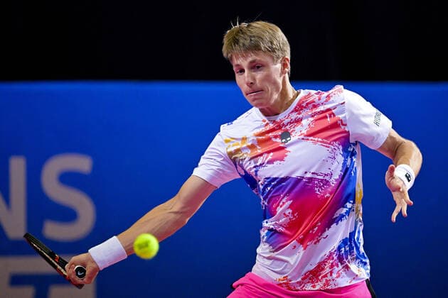 Ilya Ivashka (Blr) TENNIS : Open Sud de France 2022 - Montpellier - 01 02 2022 JBAutissier Panoramic 