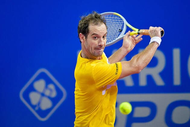 Richard Gasquet (Fra) TENNIS : Open Sud de France 2022 - Montpellier - 01 02 2022 JBAutissier Panoramic 