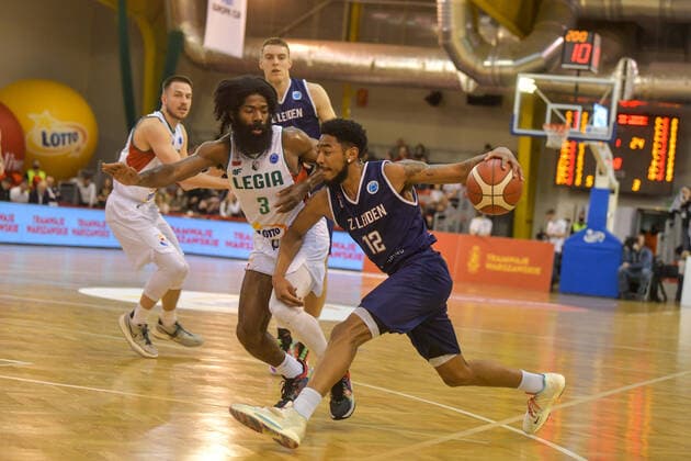 WARSZAWA 02.02.2021 MECZ TOP 16 FIBA EUROPE CUP SEZON 2021 2022 --- FIBA EUROPE CUP SEASON 2021 2022 BASKETBALL MATCH IN WARSAW: LEGIA WARSZAWA - ZORG AND ZAKHERHEID LEIDEN ROBERT JOHNSON JHONATHAN DUNN FOT. JACEK PRONDZYNSKI FOTOPYK NEWSPIX.PL --- Newspix.pl  220202JAC006