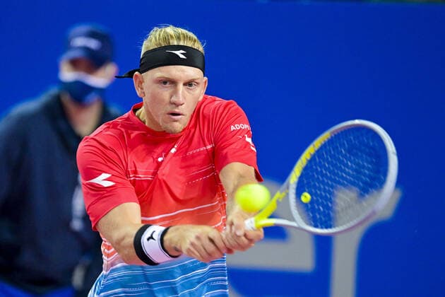 Alejandro Davidovich Fokina (Esp) TENNIS : Open Sud de France 2022 - Montpellier - 01 02 2022 JBAutissier Panoramic 