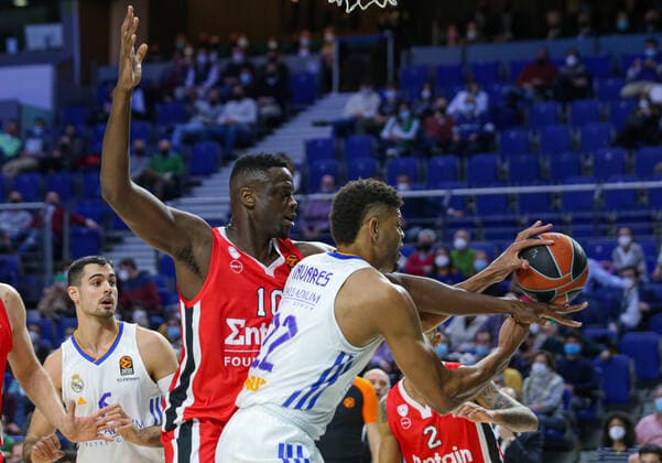 2nd February 2022 Wizink Center Madrid Spain Turkish Airlines Euroleague Basketball Real Madrid vs Olympiacos Piraeus Edy Walter Tavares Madrid Madrid Madrid Madrid Madrid Spain Basketball Copyright: xAlbaxPachecox xAgenciaxLOFx
