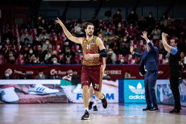 Mandatory Credit: Photo by Mattia Radoni LiveMedia Shutterstock (12786732l) Michele Vitali (Umana Reyer Venezia) Basketball EuroCup Championship Umana Reyer Venezia vs Ratiopharm Ulm, Palasport Taliercio, Venice, Italy - 02 Feb 2022 Basketball EuroCup Championship Umana Reyer Venezia vs Ratiopharm Ulm, Palasport Taliercio, Venice, Italy - 02 Feb 2022  Copyright: xMattiaxRadoni LiveMedia Shutterstockx 12786732l