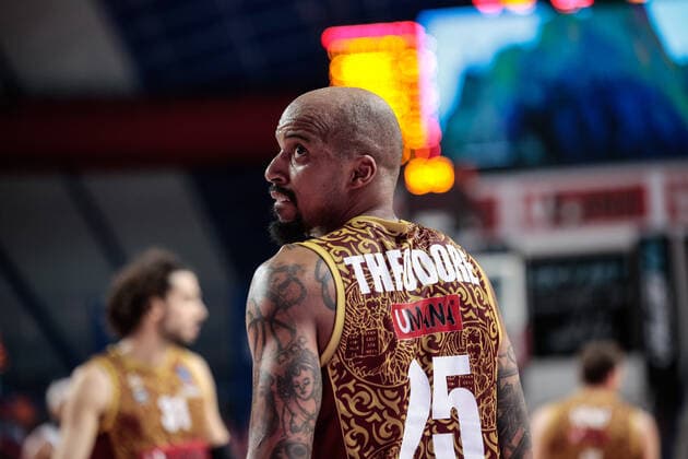 February 2, 2022, Venice, Italy: Venice, Italy, Palasport Taliercio, February 02, 2022, Jordan Theodore (Umana Reyer Venezia) during Umana Reyer Venezia vs Ratiopharm Ulm - Basketball EuroCup Championship. Basketball EuroCup Championship - Umana Reyer Venezia vs Ratiopharm Ulm, Venice, Italy  - ZUMAl164 20220202_zsa_l164_195 Copyright: xMattiaxRadonix