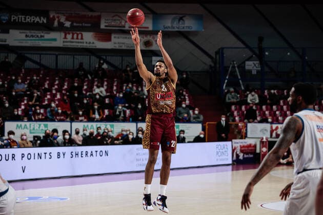 Jeff Brooks (Umana Reyer Venezia) during Umana Reyer Venezia vs Ratiopharm Ulm, Basketball EuroCup Championship in Venice, Italy, February 02 2022  Copyright: xMattiaxRadonix xIPAx xx 0
