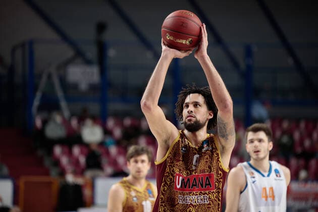 February 2, 2022, Venice, Italy: Venice, Italy, Palasport Taliercio, February 02, 2022, Austin Daye (Umana Reyer Venezia) during Umana Reyer Venezia vs Ratiopharm Ulm - Basketball EuroCup Championship. Basketball EuroCup Championship - Umana Reyer Venezia vs Ratiopharm Ulm, Venice, Italy  - ZUMAl164 20220202_zsa_l164_208 Copyright: xMattiaxRadonix