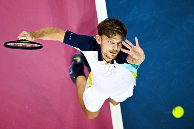 David Goffin (Bel) TENNIS : Open Sud de France 2022 - Montpellier - 03 02 2022 JBAutissier Panoramic 