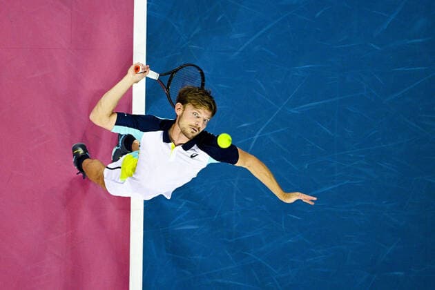David Goffin (Bel) TENNIS : Open Sud de France 2022 - Montpellier - 03 02 2022 JBAutissier Panoramic 