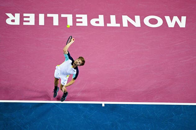 David Goffin (Bel) TENNIS : Open Sud de France 2022 - Montpellier - 03 02 2022 JBAutissier Panoramic 