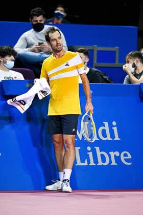 Richard Gasquet (Fra) TENNIS : Open Sud de France 2022 - Montpellier - 03 02 2022 JBAutissier Panoramic 