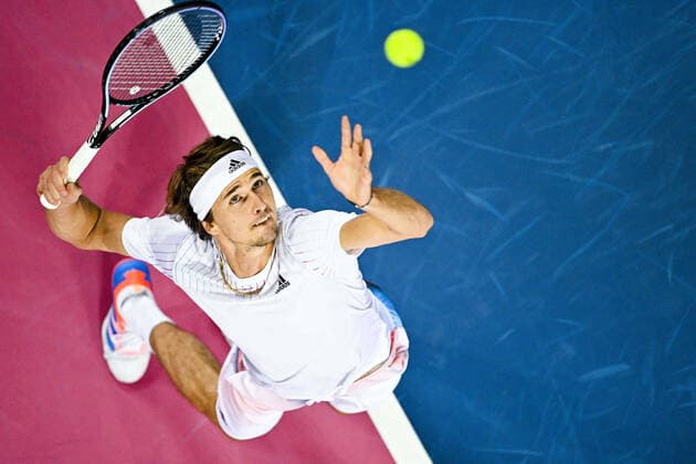 Alexander Zverev (Ger) TENNIS : Open Sud de France 2022 - Montpellier - 03 02 2022 JBAutissier Panoramic 