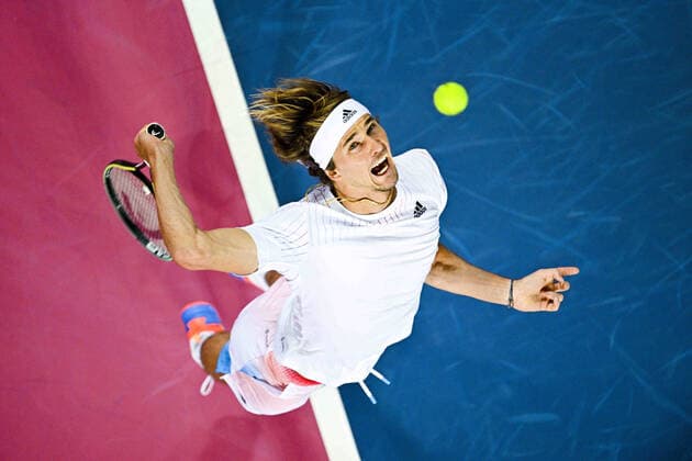 Alexander Zverev (Ger) TENNIS : Open Sud de France 2022 - Montpellier - 03 02 2022 JBAutissier Panoramic 