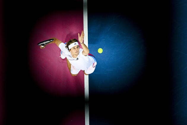 Alexander Zverev (Ger) TENNIS : Open Sud de France 2022 - Montpellier - 03 02 2022 JBAutissier Panoramic 