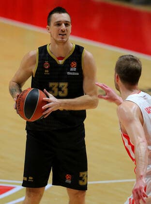 03.02.2022 Belgrade(Serbia) KK Crvena Zvezda(BC Red Star)-AS Monaco Basket Euroleague men s basketball Danilo Andjusic AS Monaco :Str