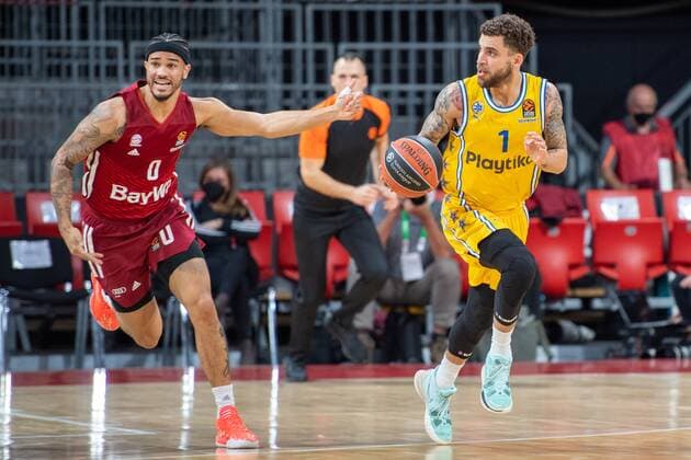 Nick Weiler Babb 0 FC Bayern , Scottie Wilbekin 1 Maccabi Fox Tel Aviv , FC Bayern Basketball vs Maccabi Fox Tel Aviv, Euroleague, 03 02 2022 Muenchen Bayern Germany Copyright: xkolbert-press UlrichxGamelx