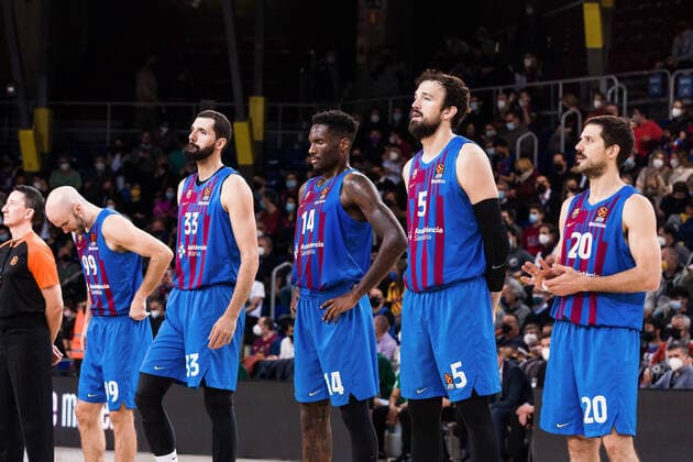 February 3, 2022, Barcelona, Barcelona, Spain: FC Barcelona, Barca during the Turkish Airlines EuroLeague match between FC Barcelona and Panathinaikos OPAP Athens at Palau Blaugrana on February 03, 2022 in Barcelona, Spain. Barcelona Spain - ZUMAa181 20220203_zaa_a181_018 Copyright: xJavierxBorregox