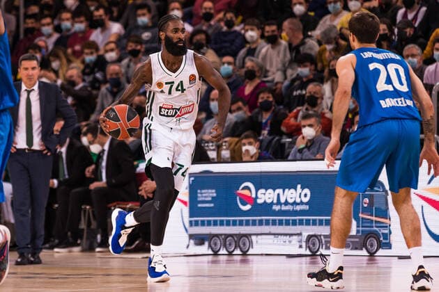 February 3, 2022, Barcelona, Barcelona, Spain: Howard Sant-Roos of Panathinaikos OPAP Athens in action during the Turkish Airlines EuroLeague match between FC Barcelona, Barca and Panathinaikos OPAP Athens at Palau Blaugrana on February 03, 2022 in Barcelona, Spain. Barcelona Spain - ZUMAa181 20220203_zaa_a181_068 Copyright: xJavierxBorregox