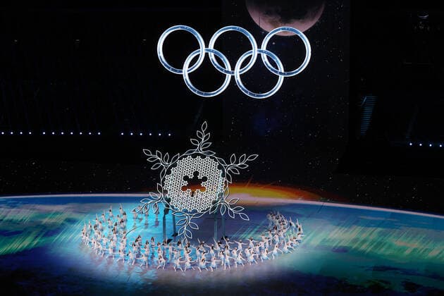 OLYMPICS - Winter Olympic Games, Olympische Spiele, Olympia, OS Beijing 2022 BEIJING,CHINA,04.FEB.22 - OLYMPICS - Winter Olympic Games Beijing 2022, opening ceremony. Image shows a showact.  GEPAxpictures xHaraldxSteiner