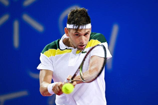 Filip Krajinovic (Srb) TENNIS : Open Sud de France 2022 - Montpellier - 04 02 2022 JBAutissier Panoramic 