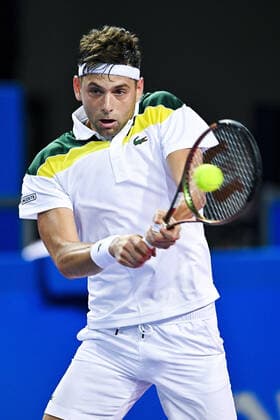 Filip Krajinovic (Srb) TENNIS : Open Sud de France 2022 - Montpellier - 04 02 2022 JBAutissier Panoramic 