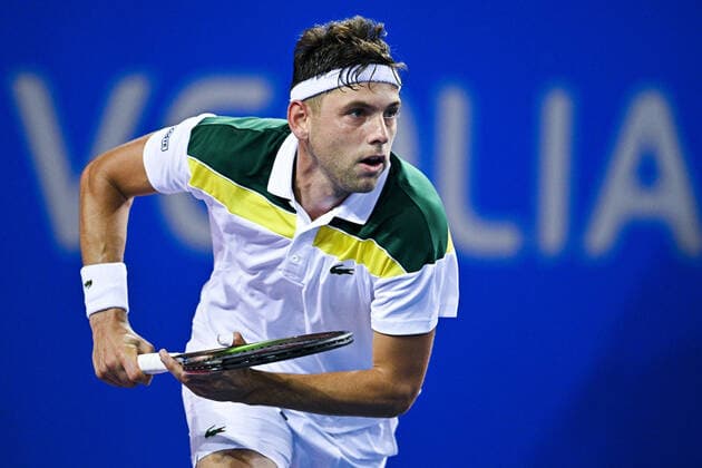 Filip Krajinovic (Srb) TENNIS : Open Sud de France 2022 - Montpellier - 04 02 2022 JBAutissier Panoramic 