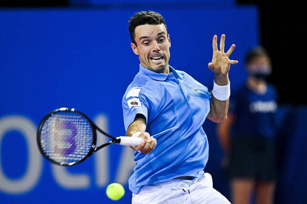 Robert Bautista Agut (Esp) TENNIS : Open Sud de France 2022 - Montpellier - 04 02 2022 JBAutissier Panoramic 