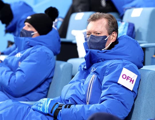 (220204) -- BEIJING, Feb. 4, 2022 -- Grand Duke Henri of Luxembourg looks on during the opening ceremony of the 24th Olympic Winter games, Winterspiele,Spiele, Summer games at the National Stadium in Beijing, capital of China, Feb. 4, 2022. ) (BEIJING2022)CHINA-BEIJING-OLYMPIC WINTER GAMES-OPENING CEREMONY (CN) ChenxJianli 
