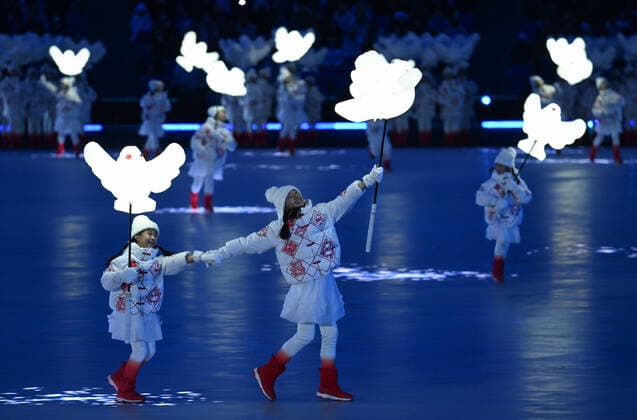 (220205) -- BEIJING, Feb. 5, 2022 -- Children perform during the opening ceremony of the Beijing 2022 Olympic Winter games, Winterspiele,Spiele, Summer games at the National Stadium in Beijing, capital of China, Feb. 4, 2022. ) (BEIJING2022)CHINA-BEIJING-OLYMPIC WINTER GAMES-OPENING CEREMONY (CN) LixGa 