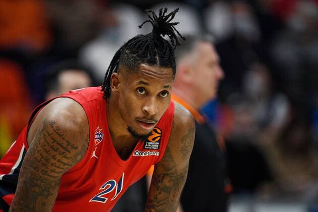 Russia Basketball Euroleague CSKA - ALBA 8104986 04.02.2022 CSKA?s Will Clyburn is seen during the Euroleague basketball match between CSKA Moscow and Alba Berlin, in Moscow, Russia. Alexey Maishev Sputnik Moscow Russia  Copyright: xAlexeyxMaishevx