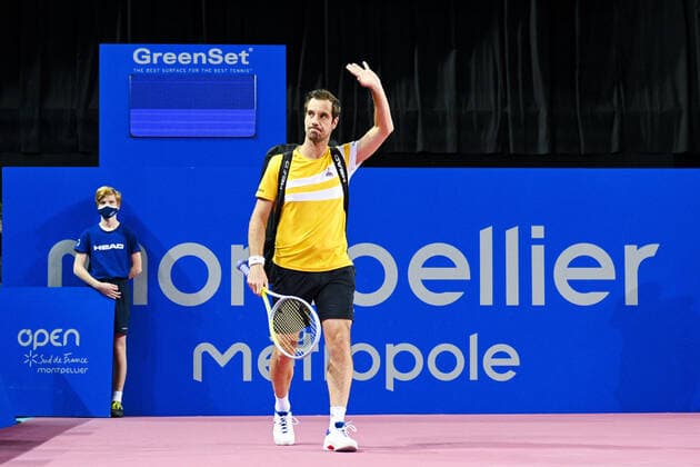 Richard Gasquet (Fra) TENNIS : Open Sud de France 2022 - Montpellier - 04 02 2022 JBAutissier Panoramic 
