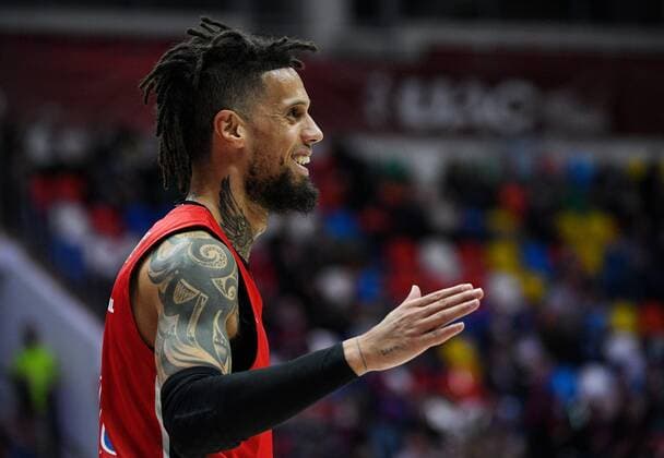 Russia Basketball Euroleague CSKA - ALBA 8104999 04.02.2022 CSKA?s Daniel Hackett reacts during the Euroleague basketball match between CSKA Moscow and Alba Berlin, in Moscow, Russia. Alexey Maishev Sputnik Moscow Russia  Copyright: xAlexeyxMaishevx