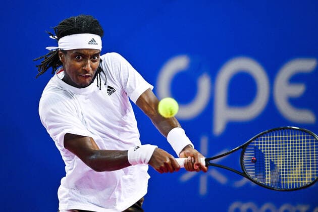 Mickael Ymer (Swe) TENNIS : Open Sud de France 2022 - Montpellier - 04 02 2022 JBAutissier Panoramic 