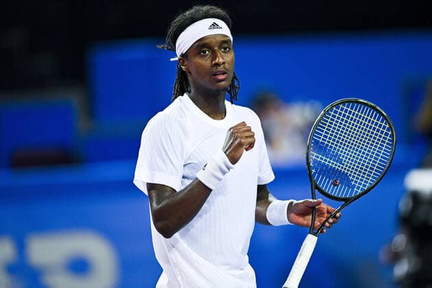 Mickael Ymer (Swe) TENNIS : Open Sud de France 2022 - Montpellier - 04 02 2022 JBAutissier Panoramic 