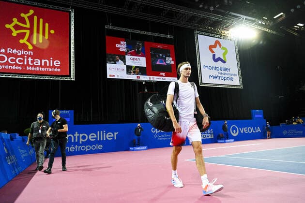 Alexander Zverev (Ger) TENNIS : Open Sud de France 2022 - Montpellier - 04 02 2022 JBAutissier Panoramic 