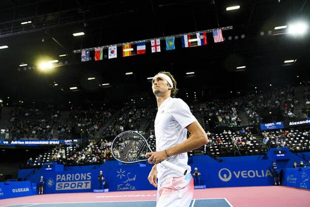 Alexander Zverev (Ger) TENNIS : Open Sud de France 2022 - Montpellier - 04 02 2022 JBAutissier Panoramic 