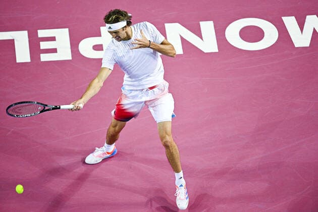 Alexander Zverev (Ger) TENNIS : Open Sud de France 2022 - Montpellier - 04 02 2022 JBAutissier Panoramic 