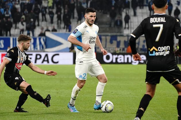 Fußball, Olympique Marseille - SCO Angers Sead Kolasinac (Olympique de Marseille) FOOTBALL : Olympique de Marseille vs SCO Angers - Ligue 1 Uber Eats - Marseille - 04 02 2022 NorbertScanella Panoramic 