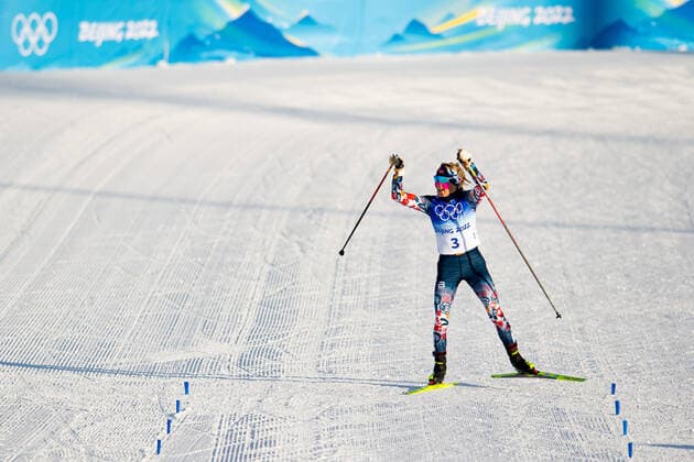 220205 Therese Johaug of Norway celebrates winning the women s cross country skiing skiathlon during day 1 of the 2022 Winter Olympics on February 5, 2022 in Zhangjiakou. Photo: Vegard Grott BILDBYRAN kod VG VG0224 bbeng skidor cross-country skiing langrenn Olympic Games, Olympische Spiele, Olympia, OS olympics winter olympics os ol olympiska spel vinter-os olympiske leker peking peking 2022 beijing 2022 beijing 2022 olympic games beijing beijing 2022 winter olympic games peking-os beijing-ol vinter-ol skiathlon dam norge jubel *** 220205 Therese Johaug of Norway celebrates winning the women s cross country skiing skiathlon during day 1 of the 2022 Winter Olympics on February 5, 2022 in Zhangjiakou Photo Vegard Grott BILDBYRAN kod VG VG0224 bbeng skidor cross country skiing langrenn olympic games olympics winter olympics os ol olympiska games winter os olympic games peking Beijing 2022 beijing 2022 beijing 2022 olympic games beijing beijing 2022 winter olympic games beijing os beijing ol winter ol skiathlon dam norway cheer,  Copyright: VEGARDxGRoTT BB220205VG061