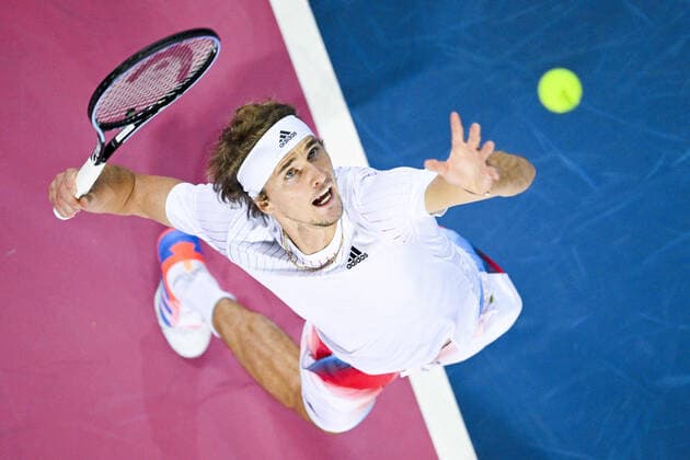 Alexander Zverev (Ger) TENNIS : Open Sud de France 2022 - Montpellier - 05 02 2022 JBAutissier Panoramic 