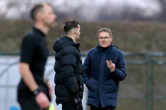 05.02.2022., Gradski stadion, Velika Gorica - Hrvatski Telekom Prva liga, 22. kolo, HNK Gorica - HNK Hajduk. Trener HNK Hajduk Valdas Dambrauskas. LukaxStanzl PIXSELL