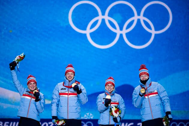 BEIJING 2022, Biathlon, Mixed Relay, Award Ceremony