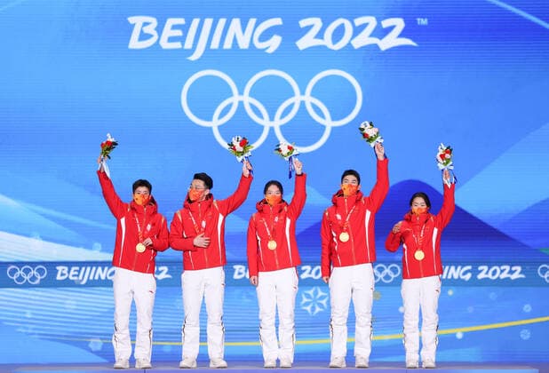 BEIJING 2022, Short Track, Mixed Team Relay, Award Ceremony