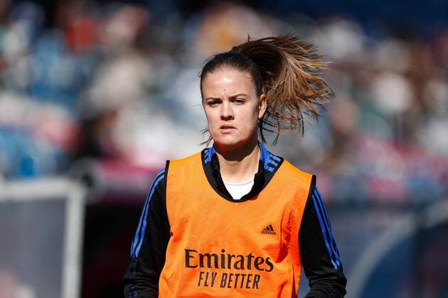 February 6, 2022, VALDEBEBAS, MADRID, SPAIN: Caroline Moller Hansen of Real Madrid warms up during the Spanish WomenLeague, Primera Iberdrola, football match played between Real Madrid and Real Betis Balompie at Alfredo di Stefano stadium on February 06, 2022, in Valdebebas, Madrid, Spain. VALDEBEBAS SPAIN - ZUMAa181 20220206_zaa_a181_027 Copyright: xOscarxJ.xBarrosox