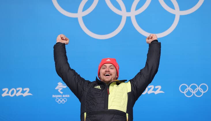 BEIJING 2022, Luge, Single Men, Award Ceremony