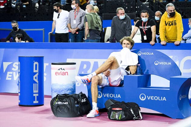 Alexander Zverev (Ger) TENNIS : Open Sud de France 2022 Finale simple messieurs - Montpellier - 06 02 2022 JBAutissier Panoramic 
