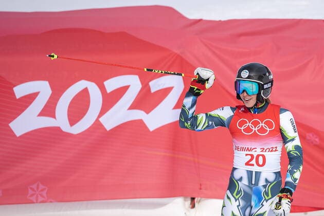 07 02 2022, National Alpine Ski Centre, Yanqing, CHN, Winter Olympic Games, Beijing 2022, Alpine Skiing, Giant Slalom, Women, in picture Ana Bucik SLO Ana Bucik of Slovenia during women s Giant Slalom Competition for the Winter Olympic Games Beijing 2022 National Alpine Ski Centre in Yanqing, China on 2022 02 07 Expa Yanqing EP_gro