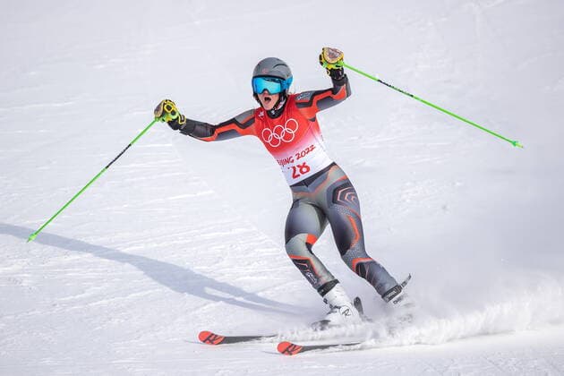 07 02 2022, National Alpine Ski Centre, Yanqing, CHN, Winter Olympic Games, Beijing 2022, Alpine Skiing, Giant Slalom, Women, in picture Thea Louise Stjernesund NOR Thea Louise Stjernesund of Norway during women s Giant Slalom Competition for the Winter Olympic Games Beijing 2022 National Alpine Ski Centre in Yanqing, China on 2022 02 07 Expa Yanqing EP_gro