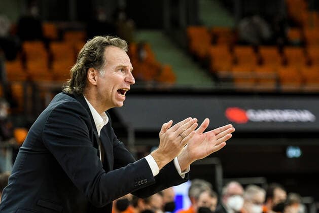 GER, BBL, ratiopharm ulm vs EWE Baskets Oldenburg 07 02 2022, ratiopharm arena, Neu Ulm, GER, BBL, ratiopharm ulm vs EWE Baskets Oldenburg, pictured Ingo Freyer Oldenburg nordphotoxGmbHx xHafner nph00200
