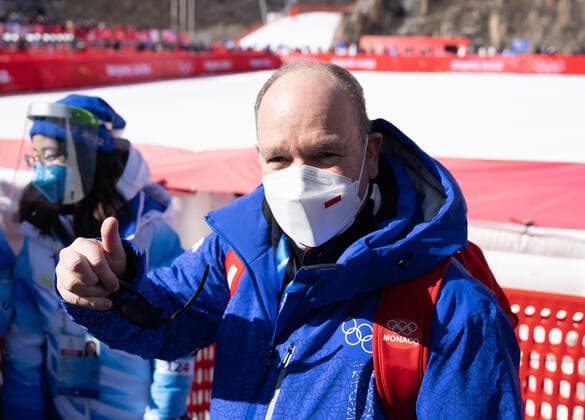 CHN, Olympische Winterspiele, Peking 2022 07.02.2022, National Alpine Ski Centre, Yanqing, CHN, Olympische Winterspiele, Peking 2022, Abfahrt, Herren, im Bild Prinz Albert von Monaco Prinz Albert von Monaco during men s Downhill competition for the Winter Olympic Games, Olympische Spiele, Olympia, OS Beijing 2022. National Alpine Ski Centre in Yanqing, China on 2022 02 07. Yanqing China National Alpine Ski Centre *** CHN, Winter Olympics, Beijing 2022 07 02 2022, National Alpine Ski Centre, Yanqing, CHN, Winter Olympics, Beijing 2022, Downhill, Men, in picture Prince Albert of Monaco Prince Albert of Monaco during men s downhill competition for the Winter Olympic Games Beijing 2022 National Alpine Ski Centre in Yanqing, China on 2022 02 07 Yanqing China National Alpine Ski Centre