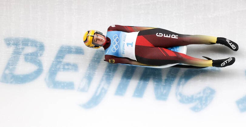 Bilder des Jahres 2022, Sport 02 Februar Sport Themen der Woche KW06 OLYMPICS - Winter Olympic Games, Olympische Spiele, Olympia, OS Beijing 2022 YANQING,CHINA,08.FEB.22 - OLYMPICS, LUGE - Winter Olympic Games Beijing 2022, singles, ladies. Image shows Natalie Geisenberger (GER).  GEPAxpictures xHaraldxSteiner