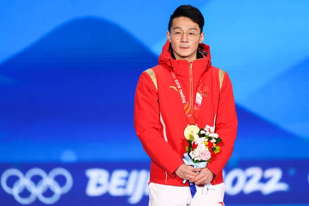 BEIJING 2022, Short Track, 1000m Men, Award Ceremony
